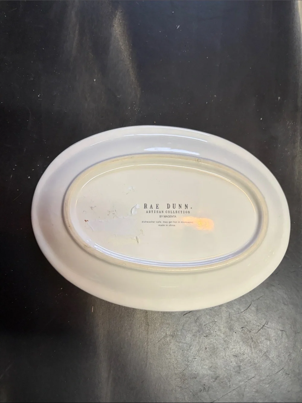 Rae Dunn White Oval Ceramic Platter
